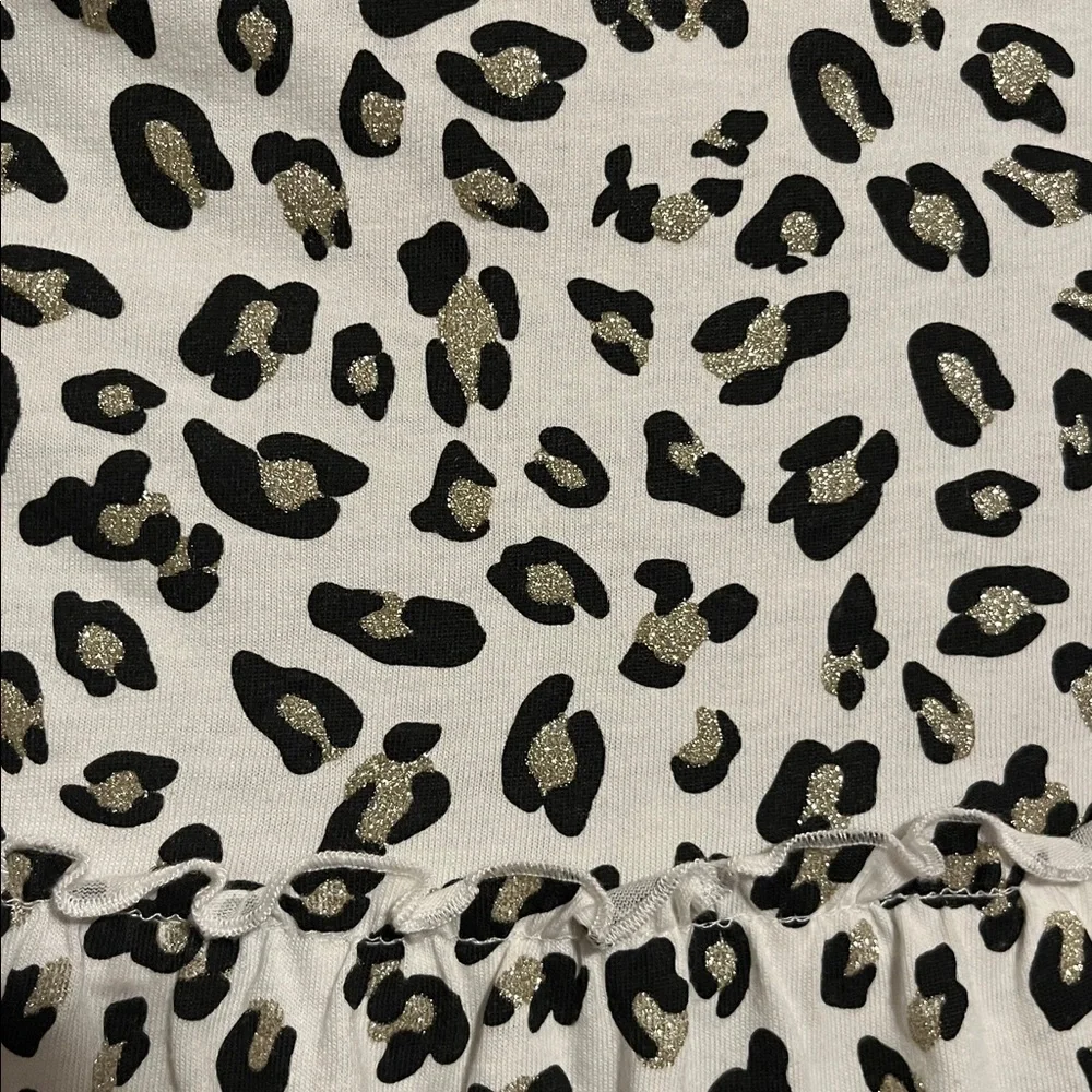 Rachel Zoe Girl’s Animal Print Top and Black PleatherLeggings Set